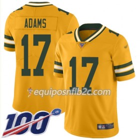 Camiseta Hombre NFL Green Bay Packers Davante Adams 17 Nike Gold 100th